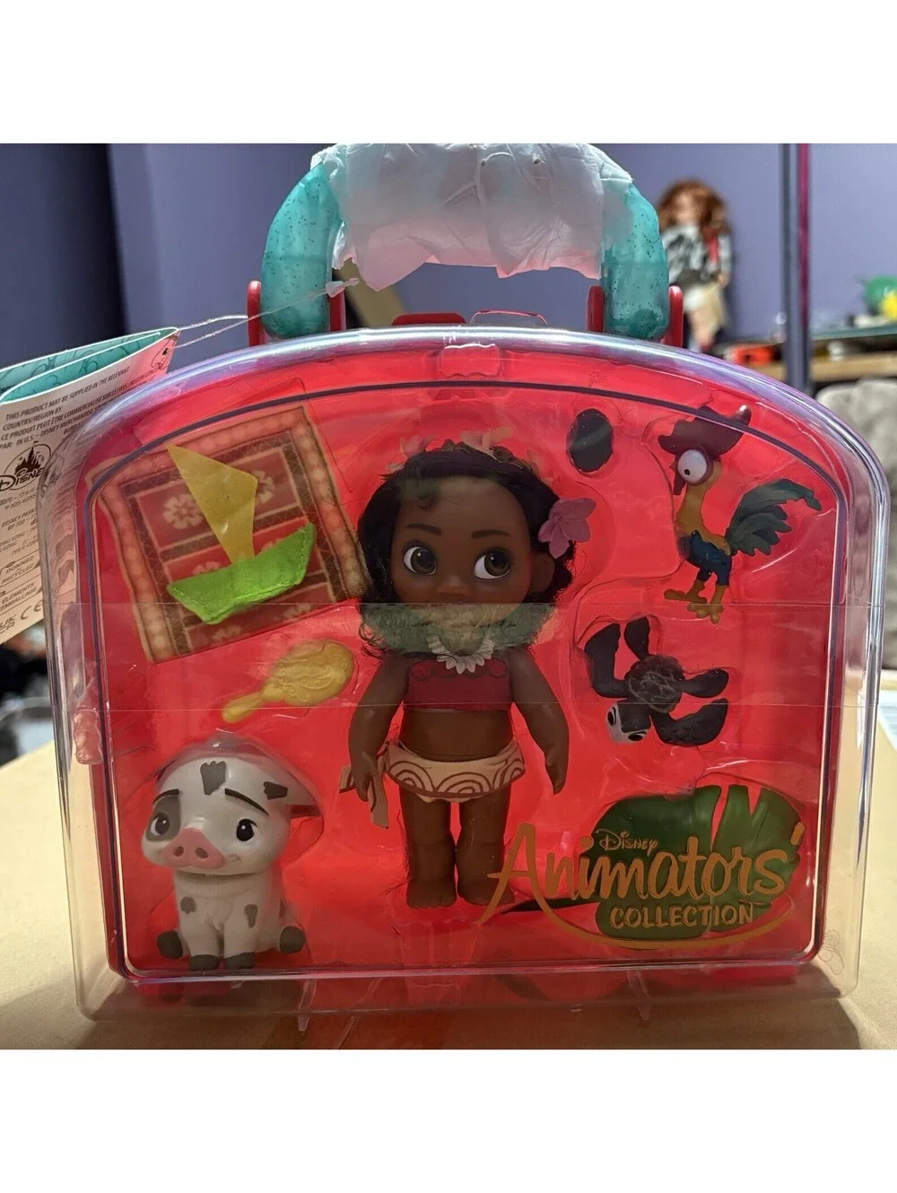Disney Store Animator Collection Moana Mini Doll Playset Case New